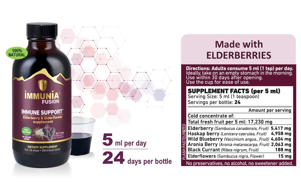 Person taking Immunia Fusion as immune support supplement