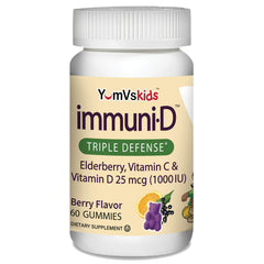 ImmuniD Elderberry Gummies for Kids bottle with berry flavor label
