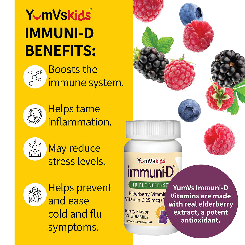 Nutrition ingredients for ImmuniD Elderberry Gummies for Kids