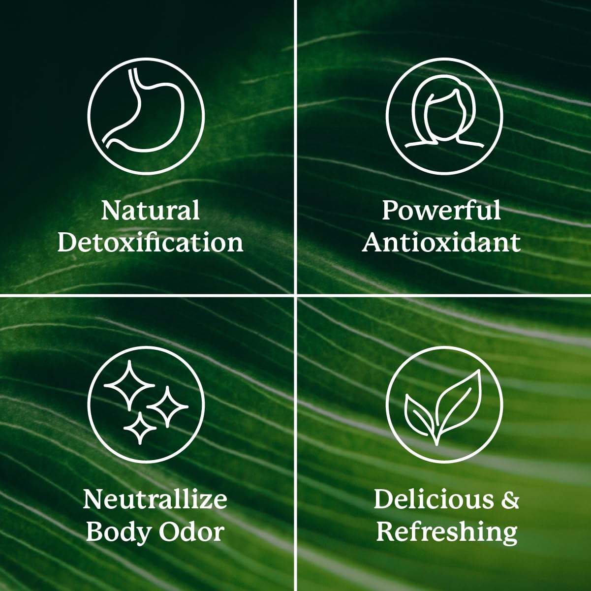 Person experiencing boosted energy and immunity with chlorophyll