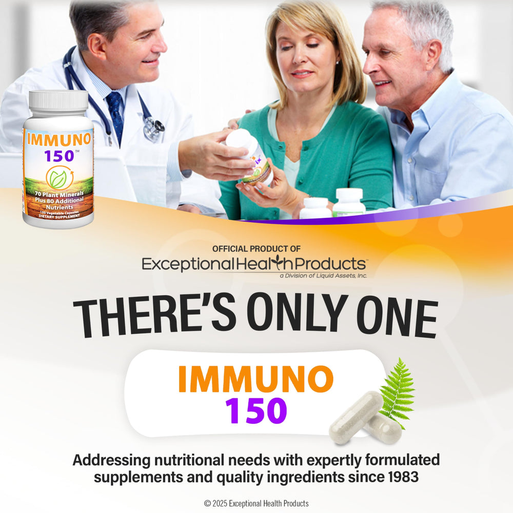 Immuno 150 bottle with serving size directions