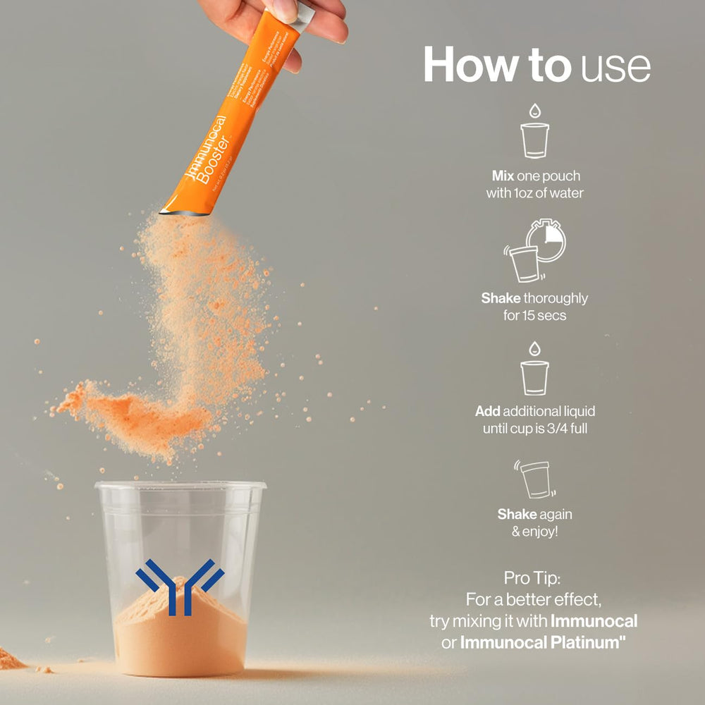 Immunocal Booster Energy label-details explain three natural caffeine sources