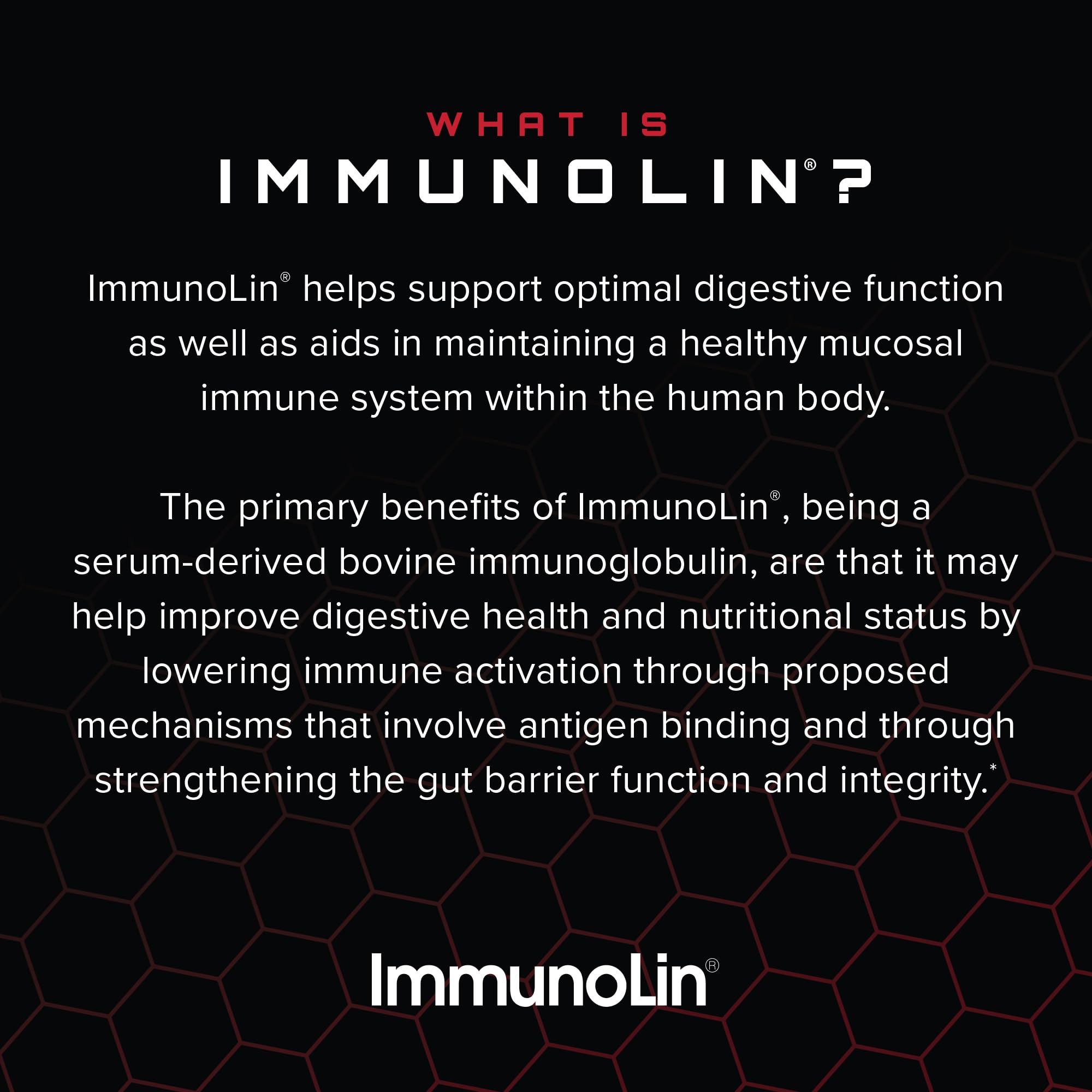 ImmunoLin immunoglobulin branding on packaging