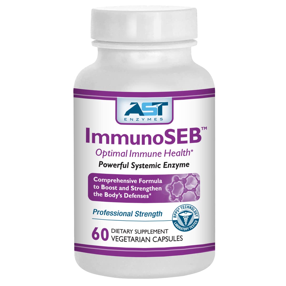 ImmunoSEB 60 Vegetarian Capsules bottle front view