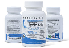 IMMUNOVITES 3-Pack Stabilized R-ALA 600mg bottles front view
