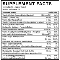 Graphic highlighting 35+ vitamins and minerals in ImmunoPower Gold