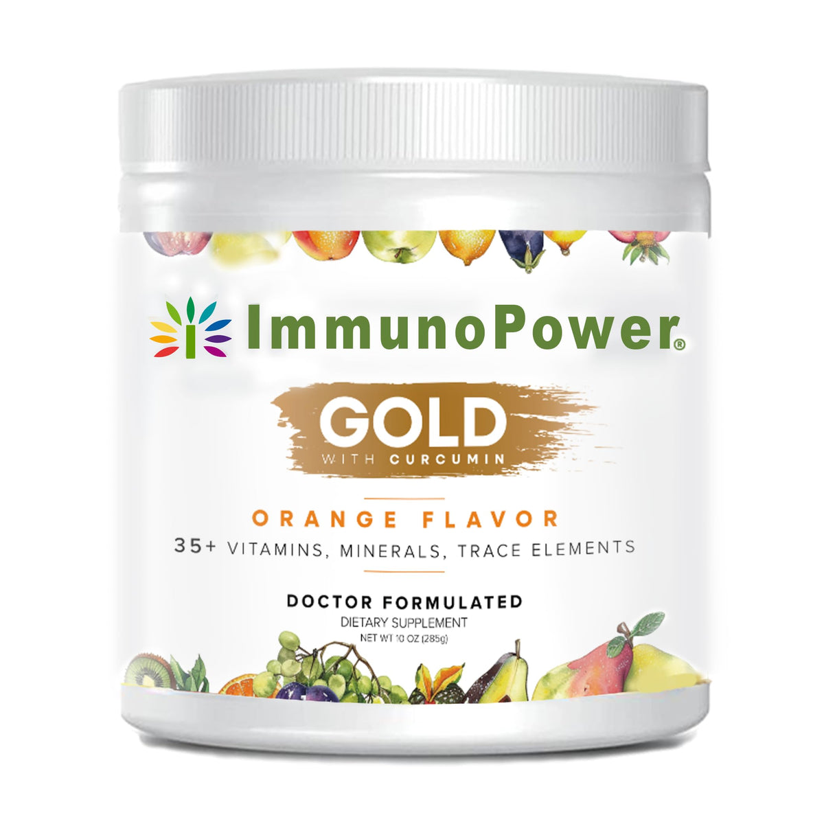 Front label of ImmunoPower Gold immune support powder