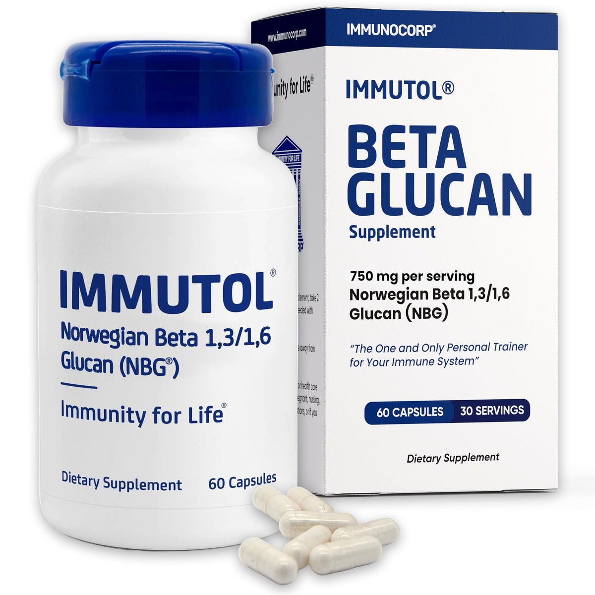 Immutol Immune Support bottle with 60 capsules