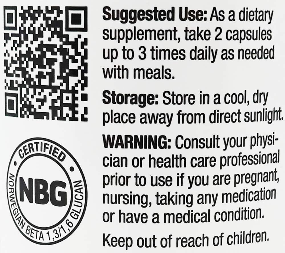 Immutol product image with Norwegian Beta-1,3/1,6-Glucan (NBG) emphasis