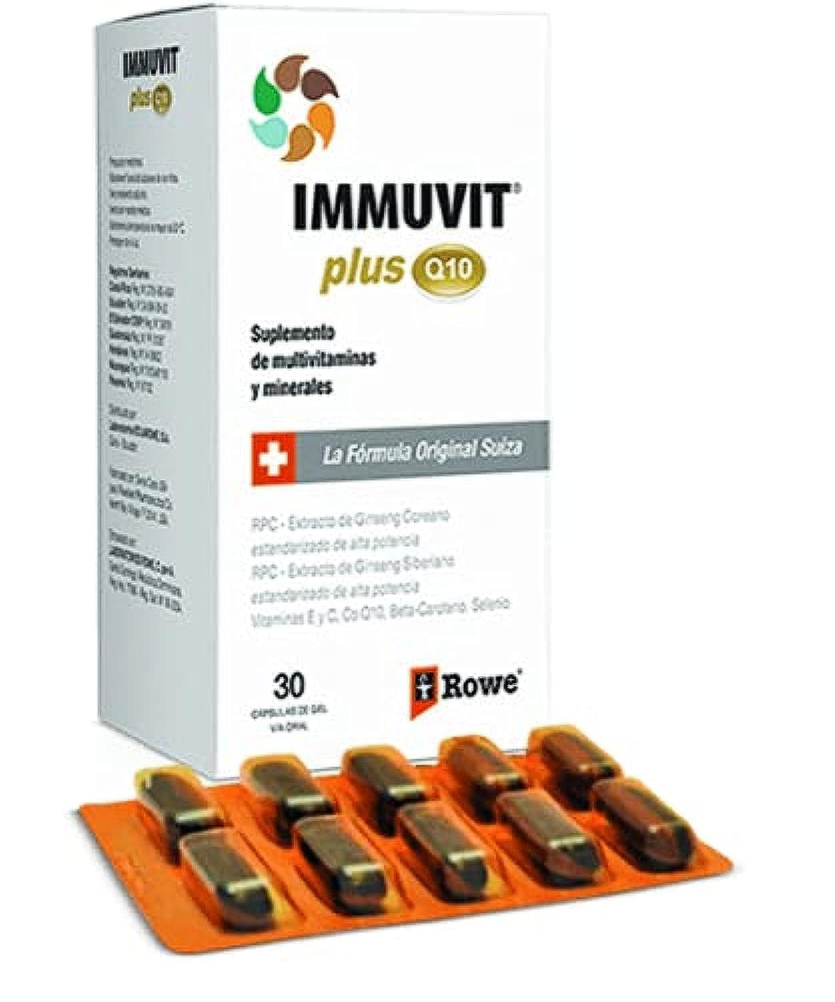 Immuvit Plus Q10 Multivitamin bottle with Original Ginseng