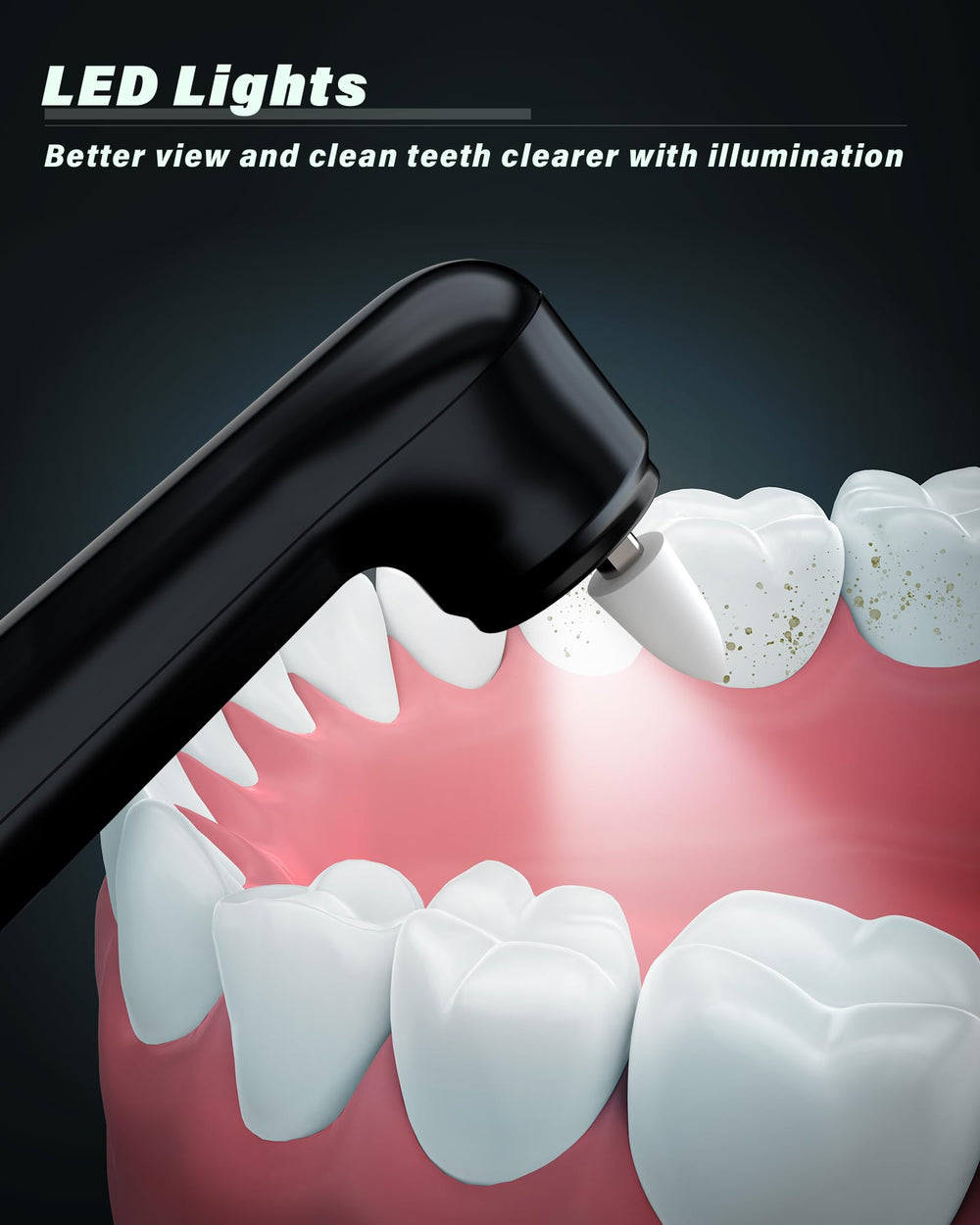 User polishing teeth with the polisher