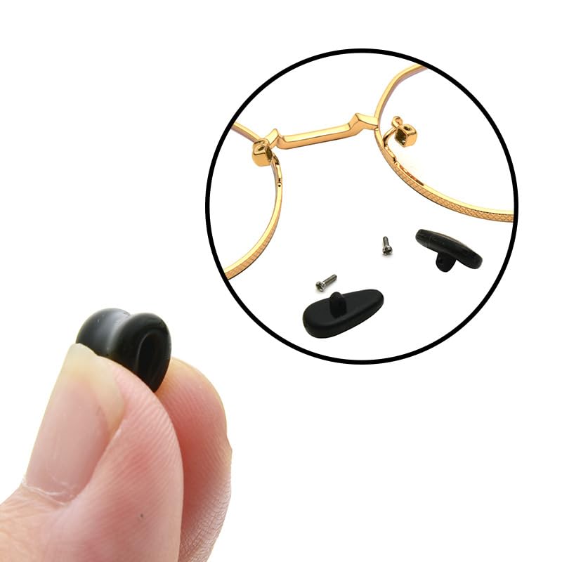 Nose pads installed on glasses