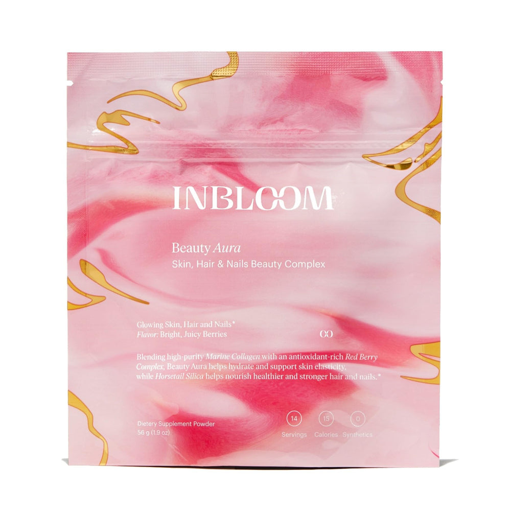 Front view of INBLOOM Kate Hudson Collagen Powder container showing label