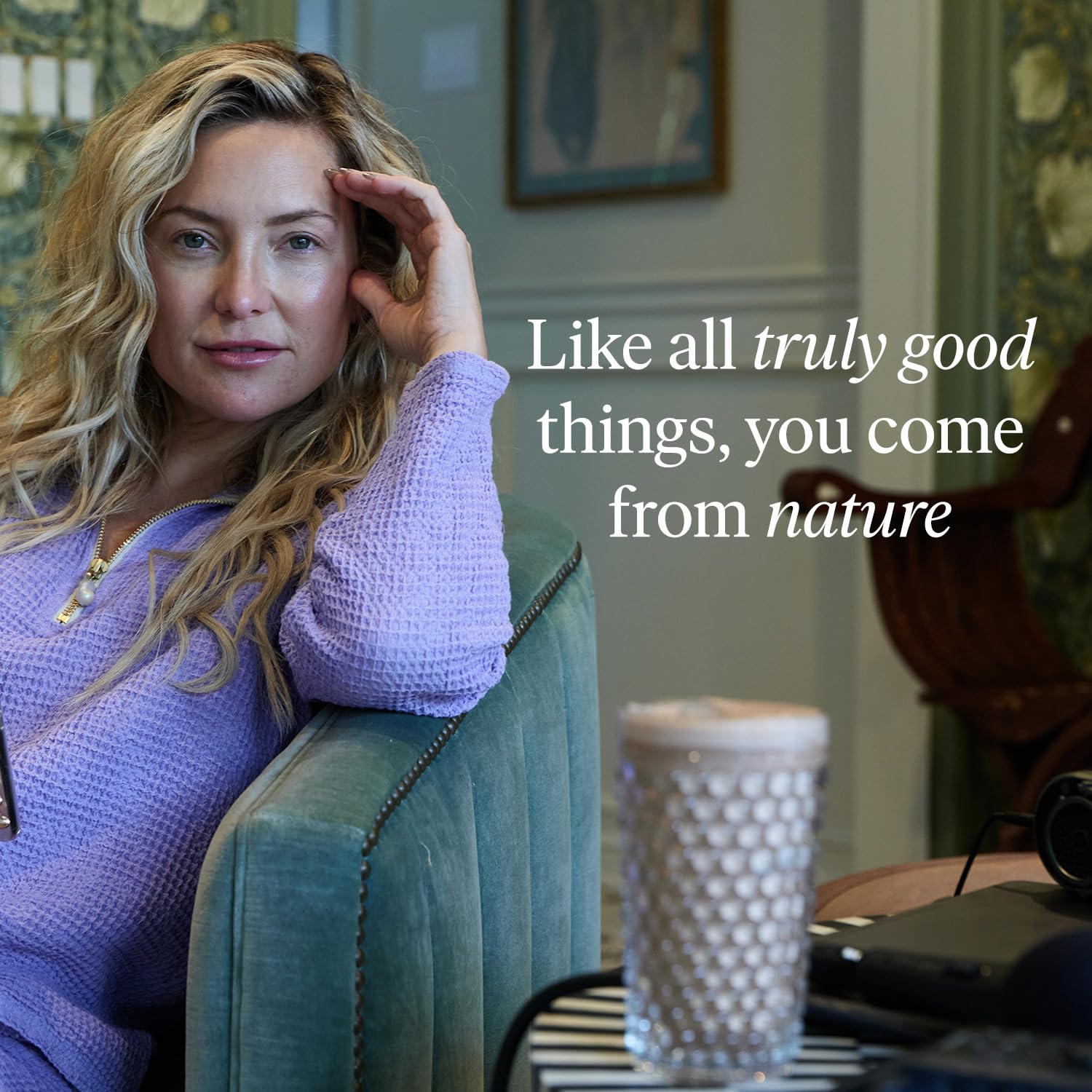 Close-up of marine collagen peptides and ingredients illustration