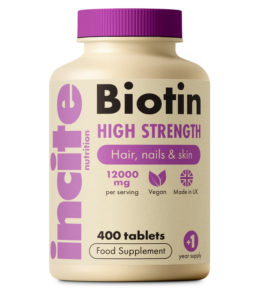 Incite Nutrition Biotin 12000mcg 400-tablet pack