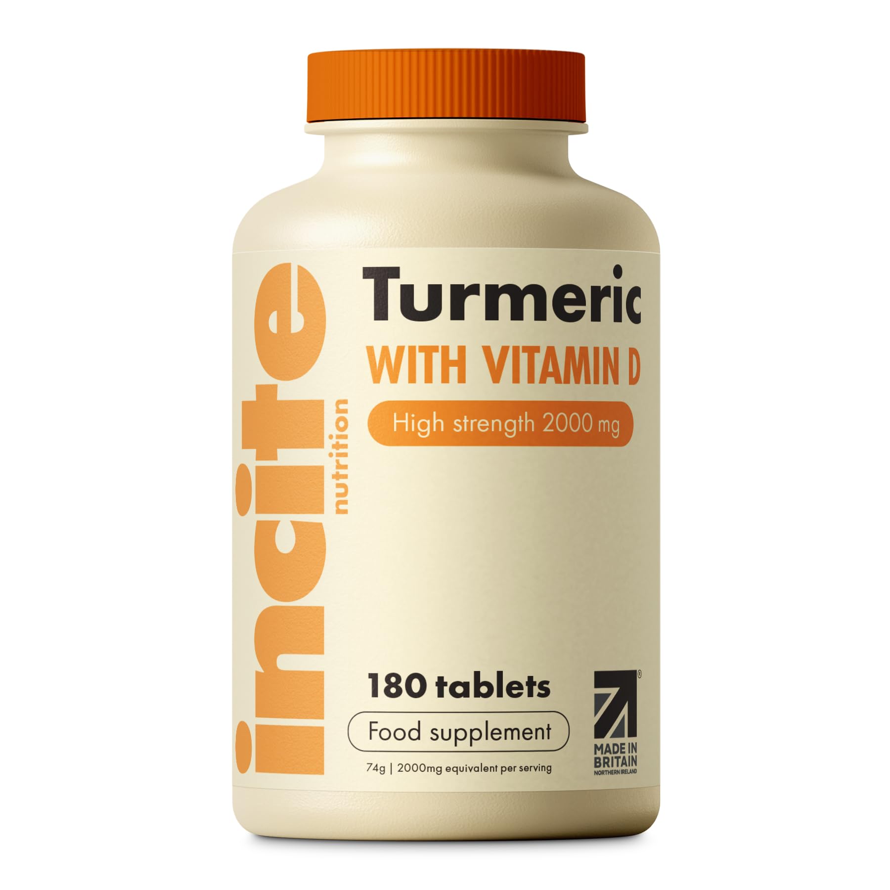 Product bottle of Incite Nutrition Turmeric 2000mg