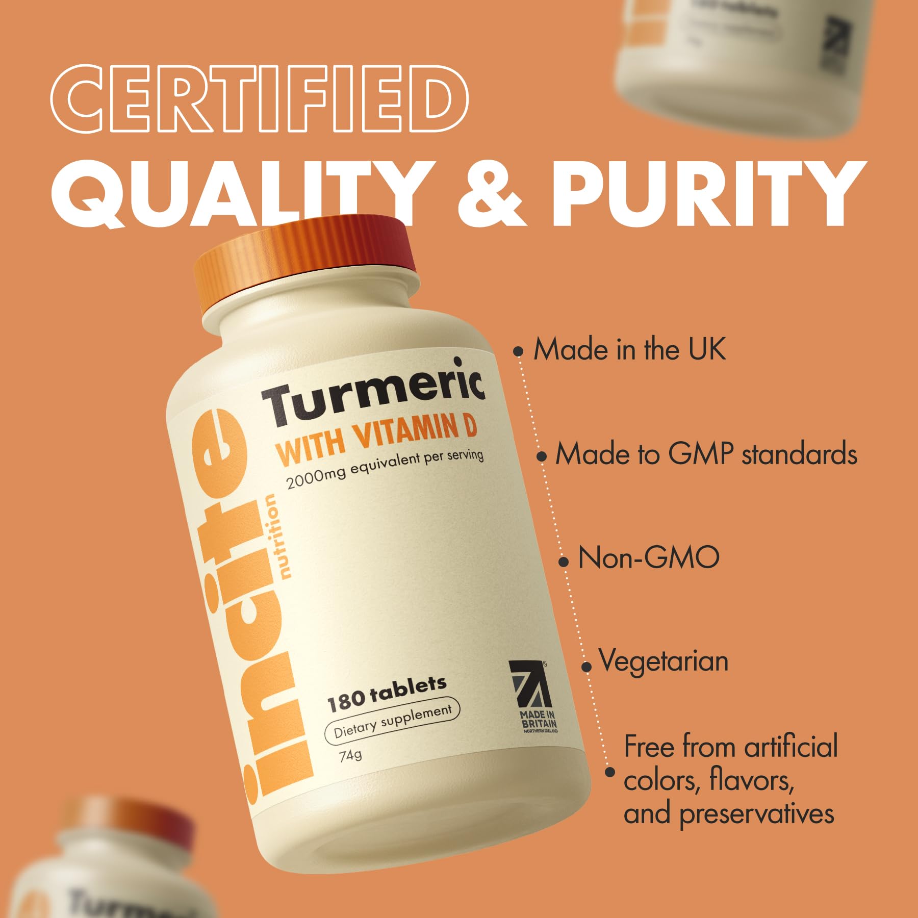 Turmeric with vitamin D3 for absorption and immune support