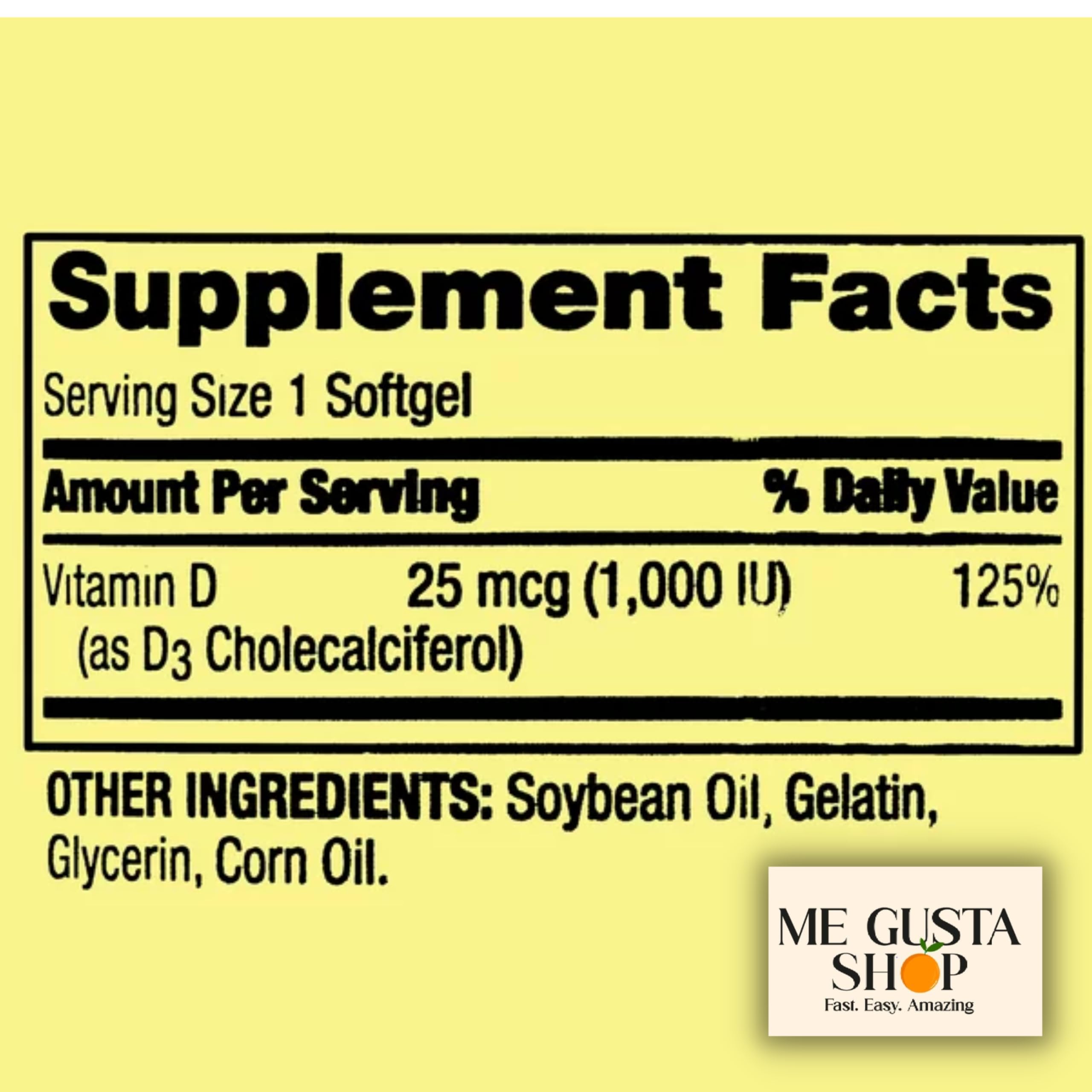 Vitamin D3 softgels with included pill organizer