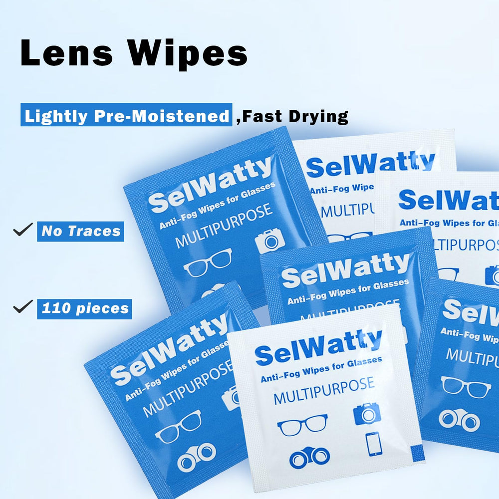 Individually wrapped anti-fog wipes