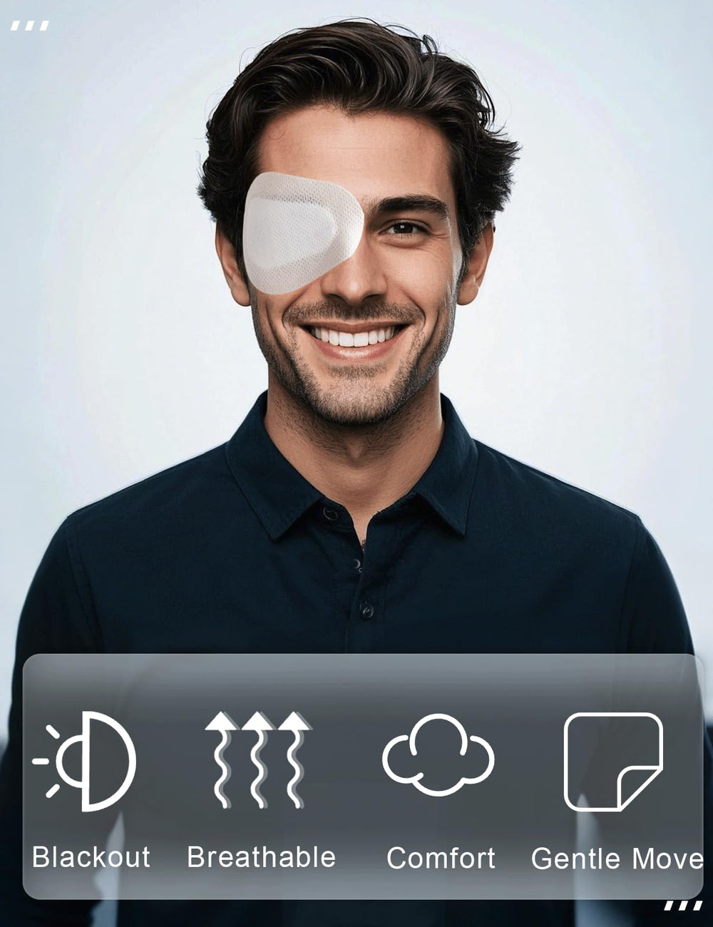 100 individually wrapped eye patches for travel