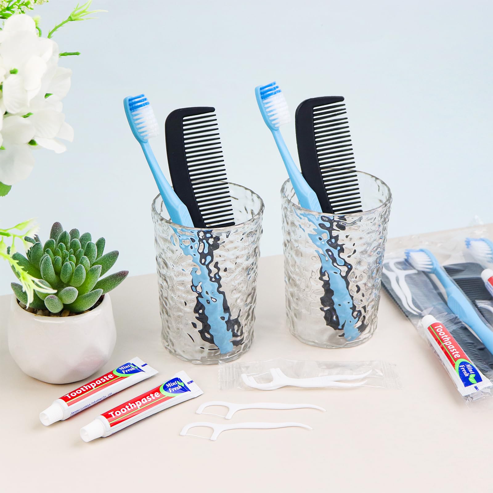 Individually wrapped travel toothbrushes