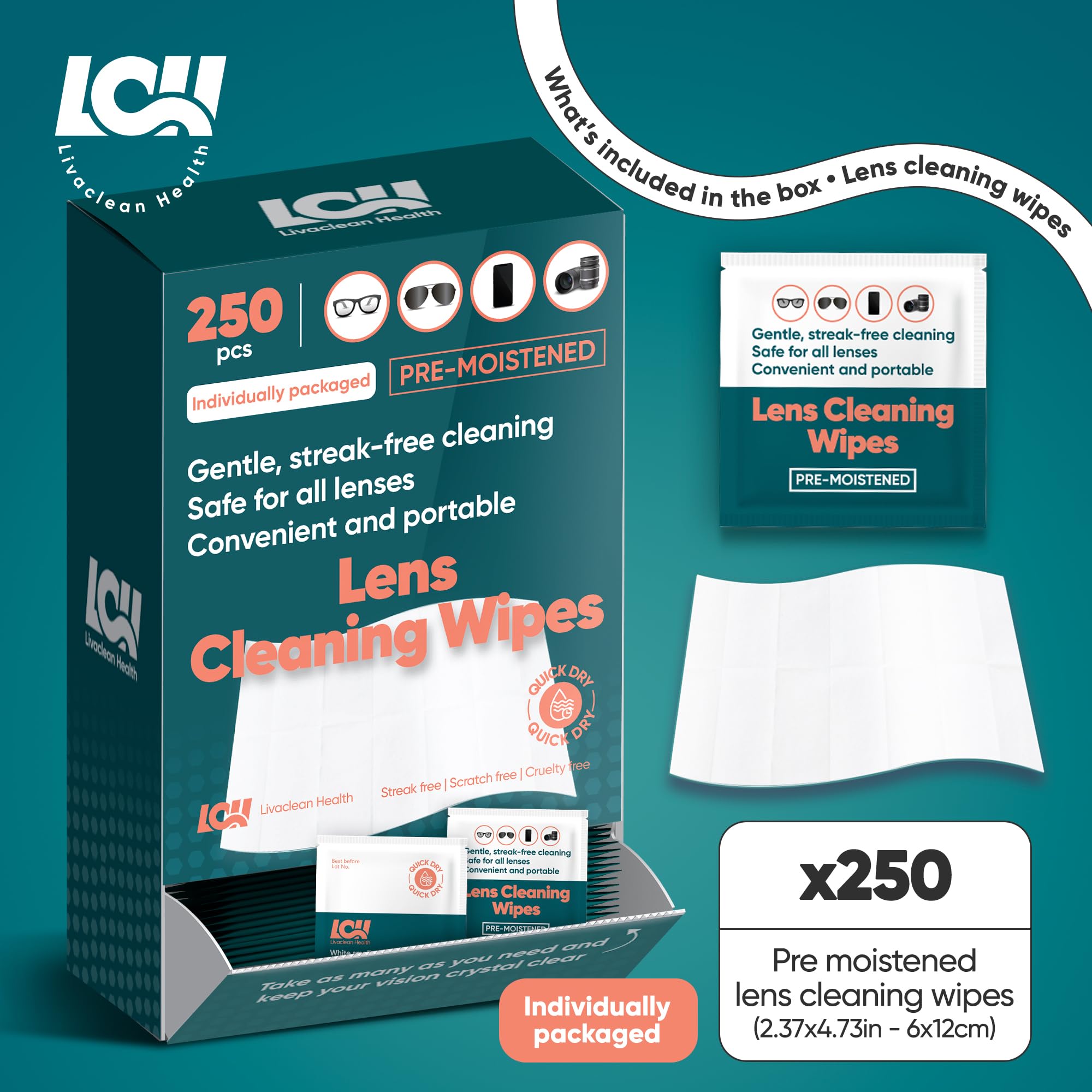 Individually wrapped wipes in a travel-ready pack