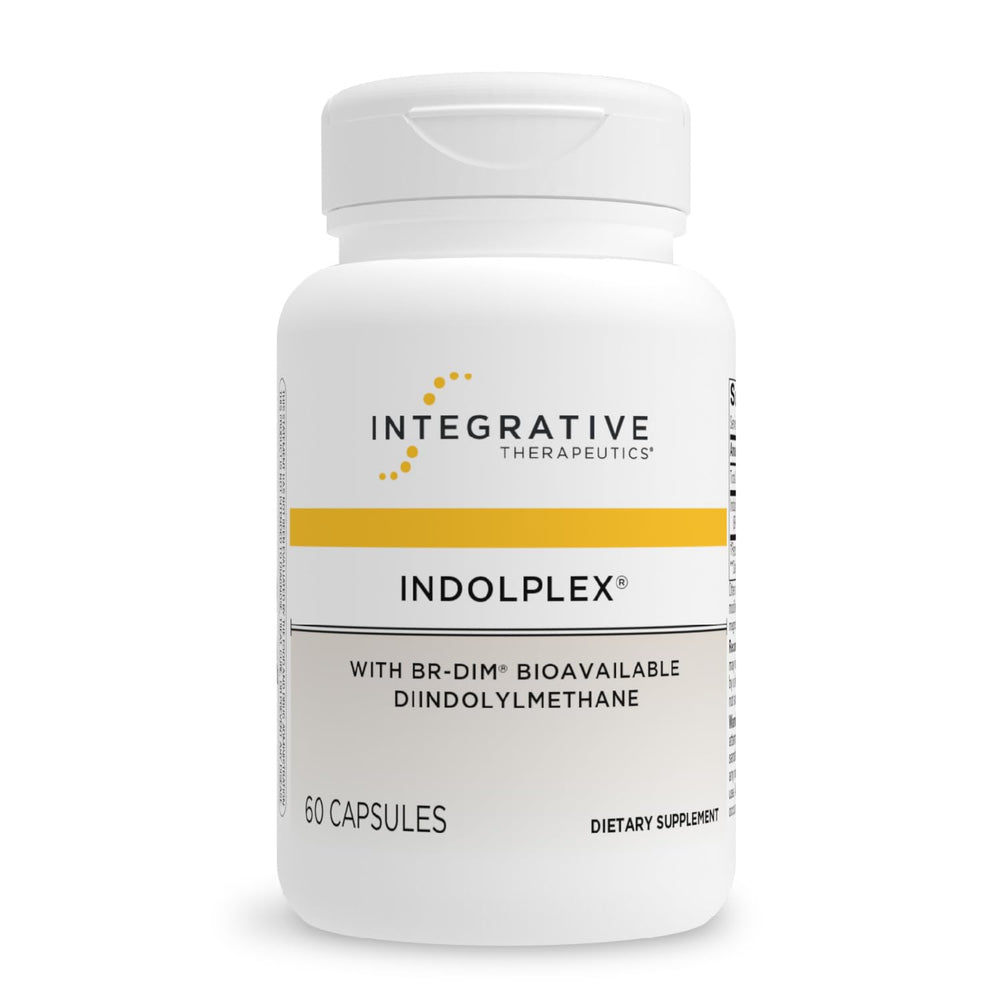 Front view of Indolplex bottle showing 60 capsules