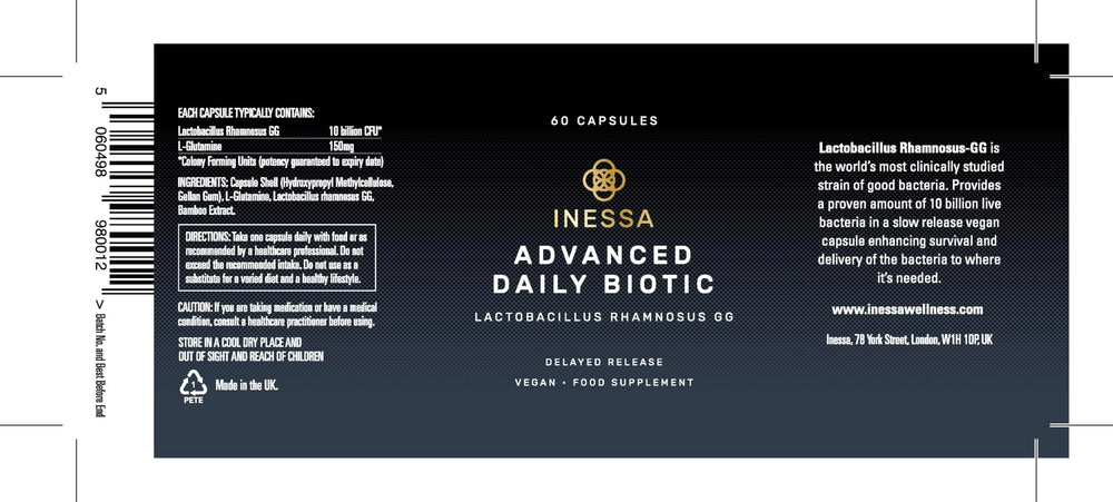 Inessa Daily Biotic vegan probiotic packaging