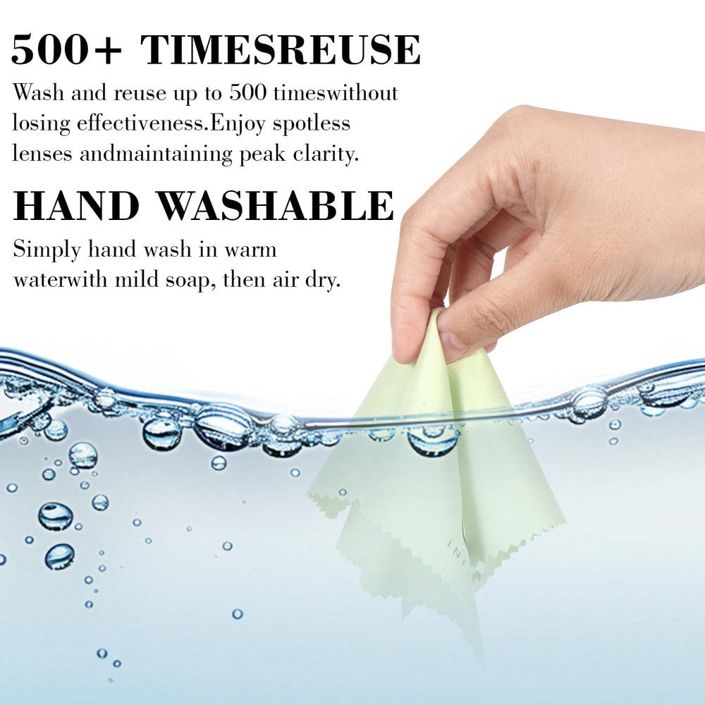 Grey INFICRIME microfiber cloth (7x6 in) for glasses and screens