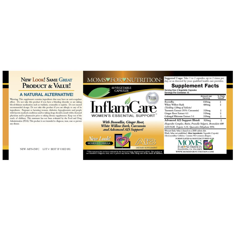 Gluten-free label for InflamCare 3000MG Essential Synergy