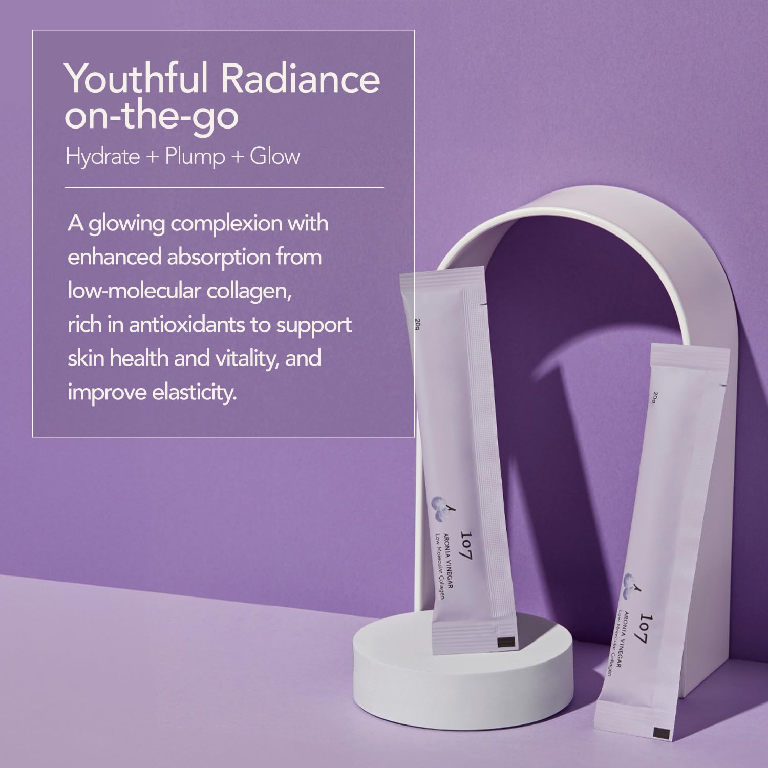 Close-up of hyaluronic acid and elastin ingredients