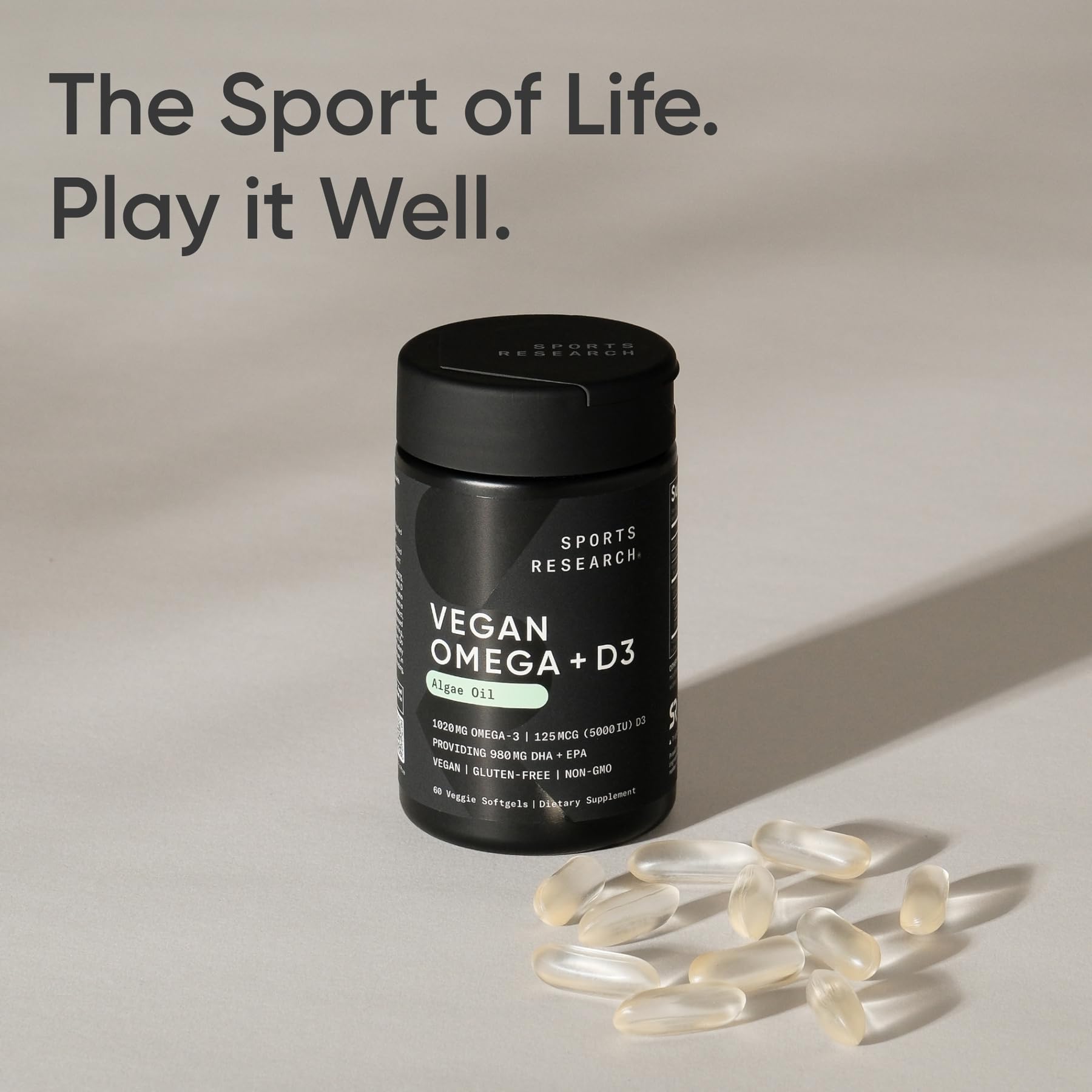 Detailed ingredients panel showing omega-3 and D3