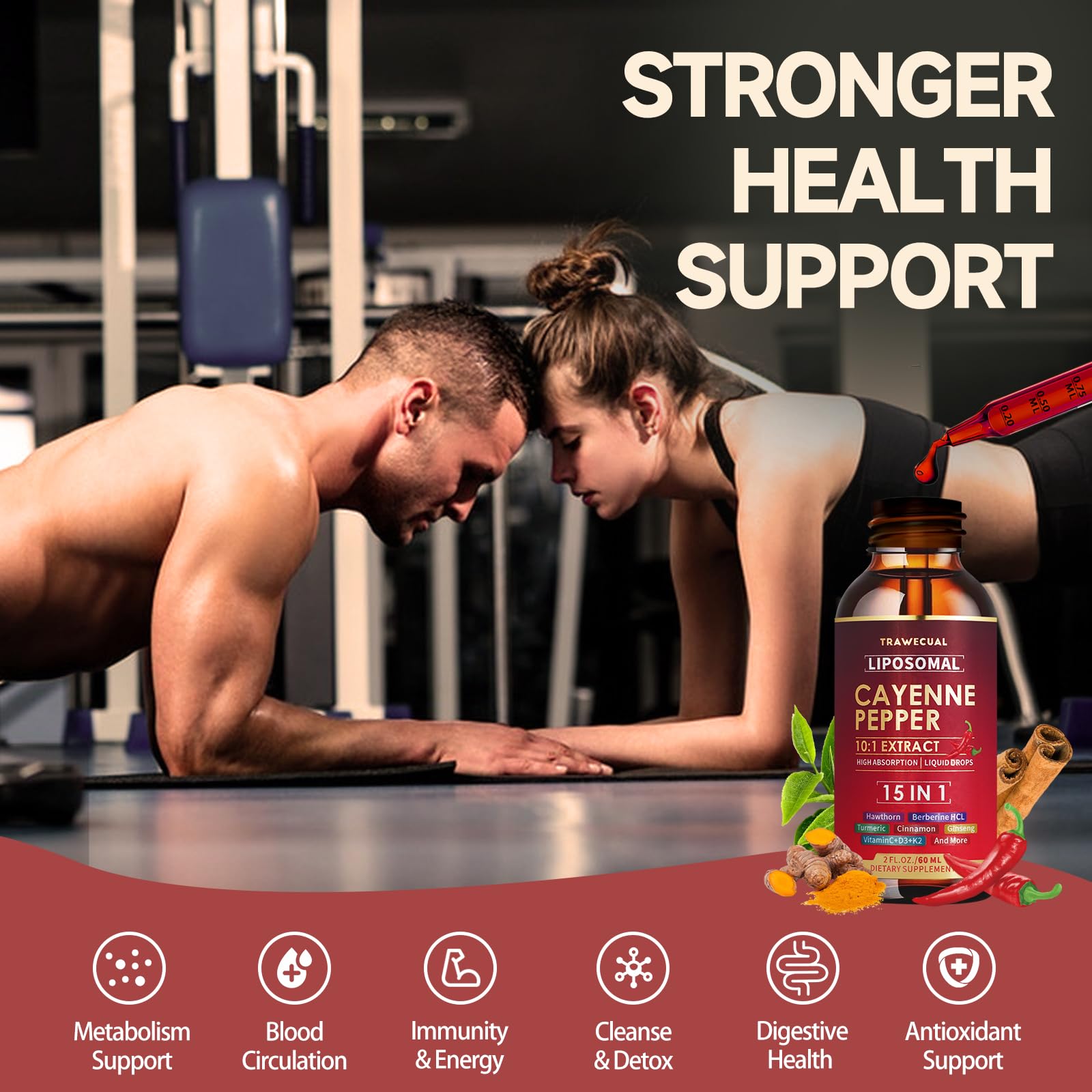 Infographic showing the 15 ingredients in the formula.