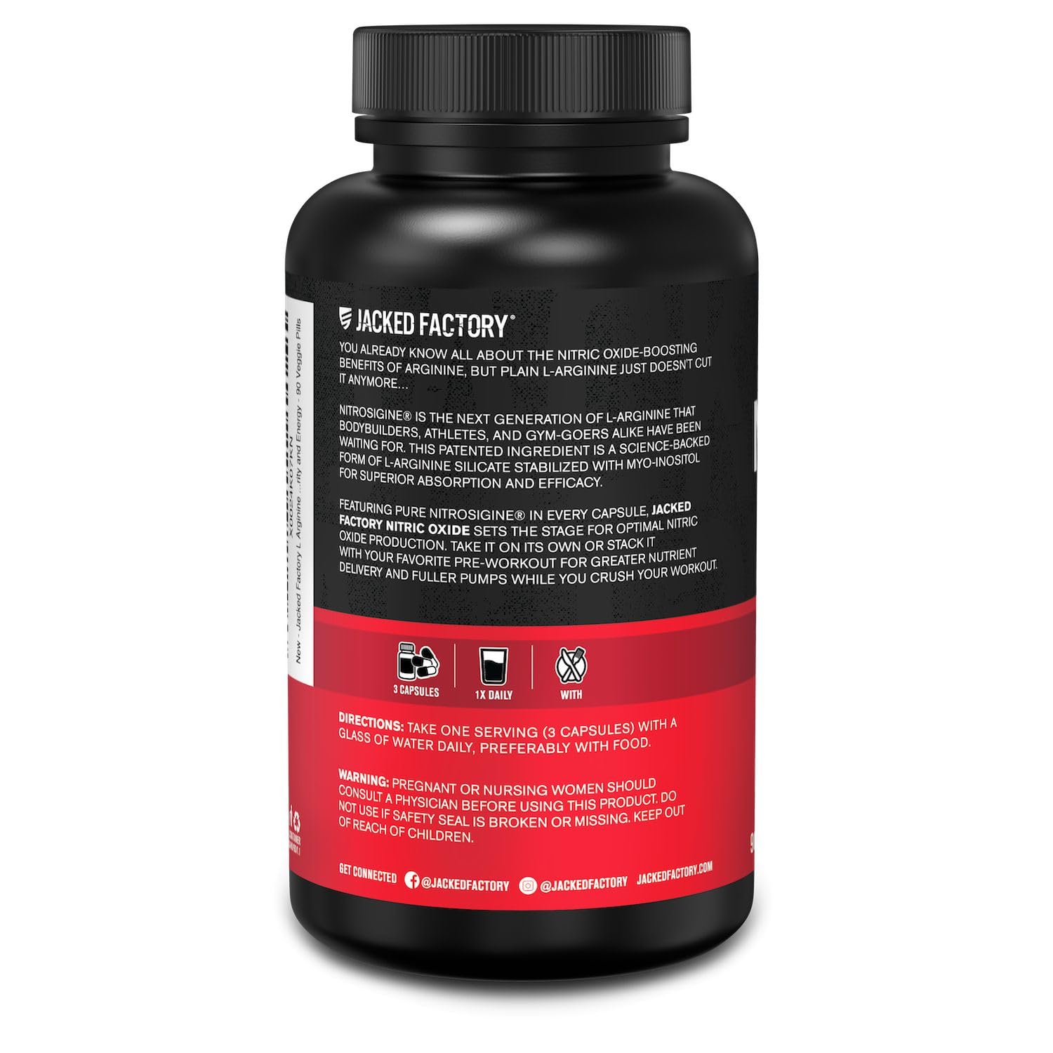 Close-up of ingredients and clinical dosing information