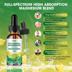 Graphic listing ingredients: potassium, calcium, zinc, magnesium glycinate, vitamin D3