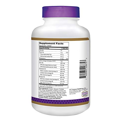 Ingredients: Fish Oil, Flaxseed Oil, Borage Oil