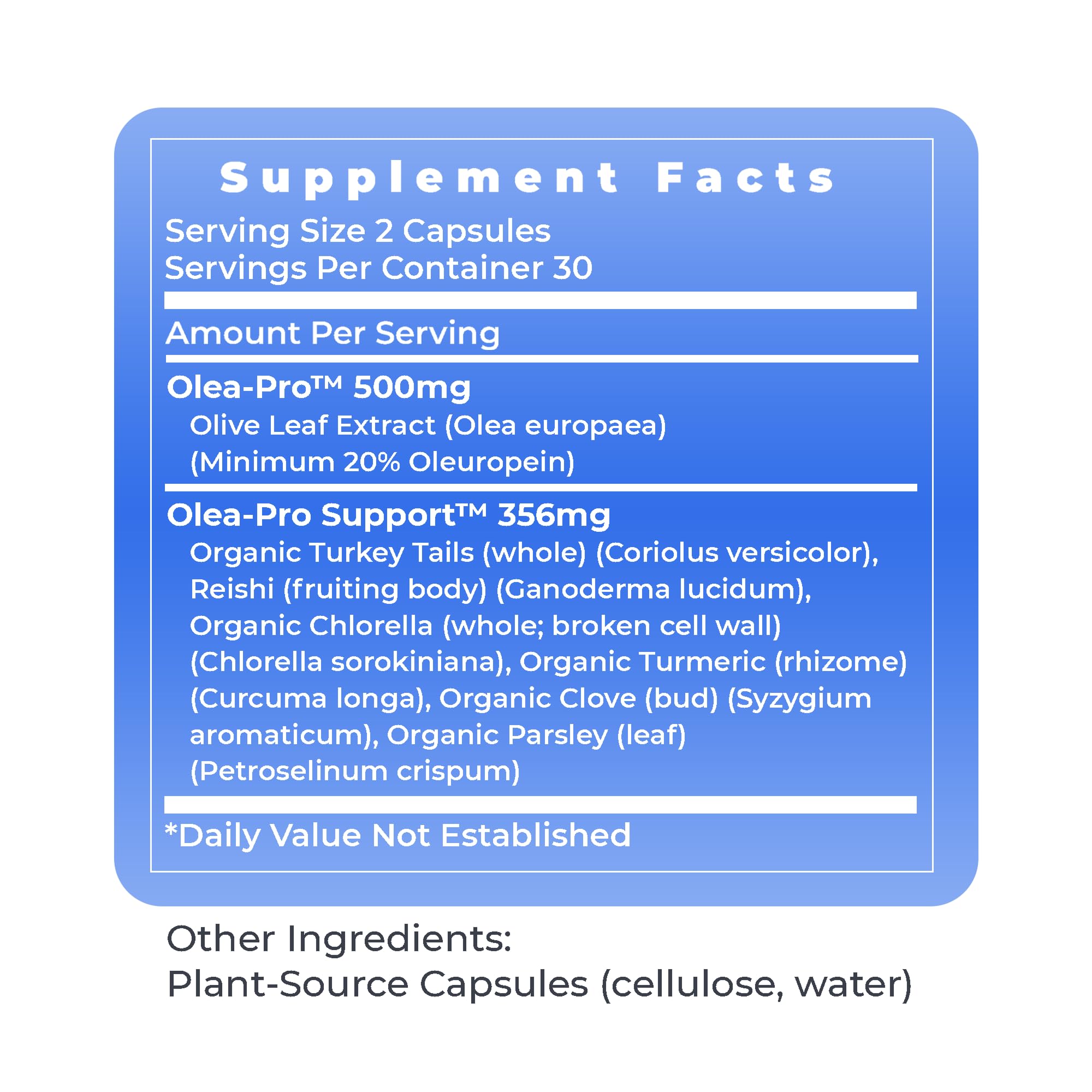Ingredients sourced globally for Olive Leaf Immune