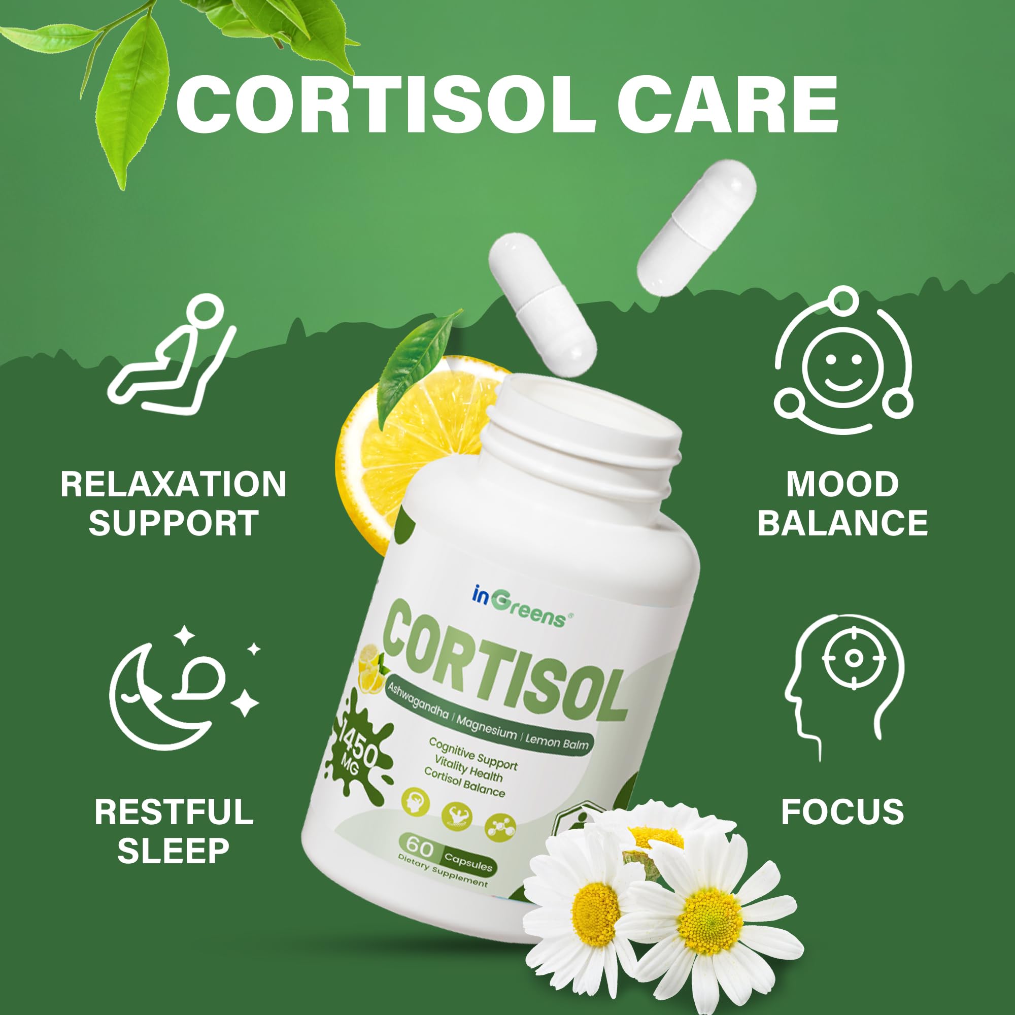 Ashwagandha herb as a key ingredient in the cortisol supplement