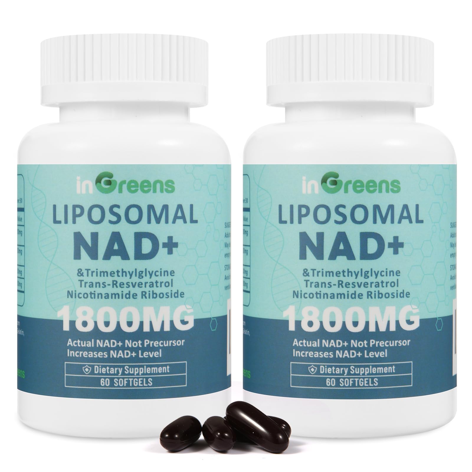 inGreens Liposomal NAD+ Supplement bottle – front view