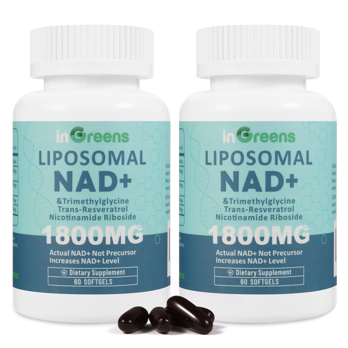 inGreens Liposomal NAD+ Supplement bottle – front view