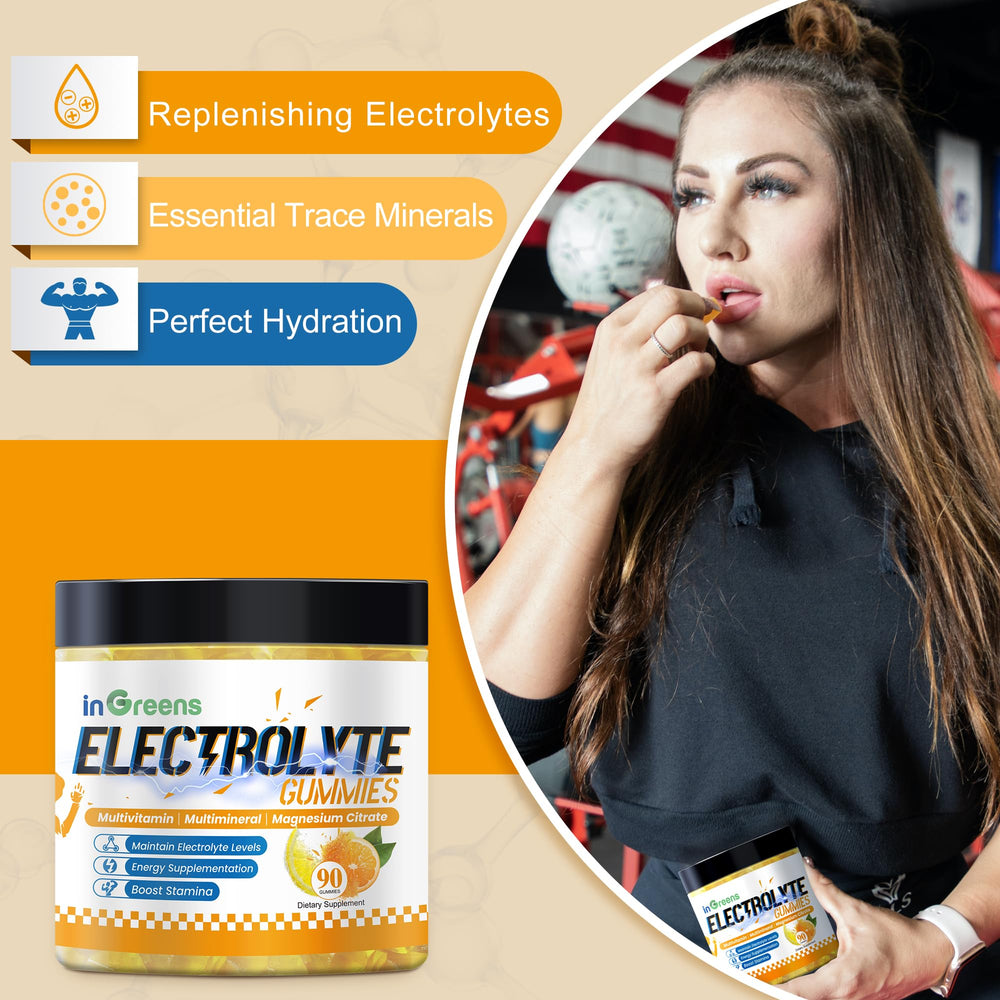 inGreens electrolyte gummies during running for quick hydration