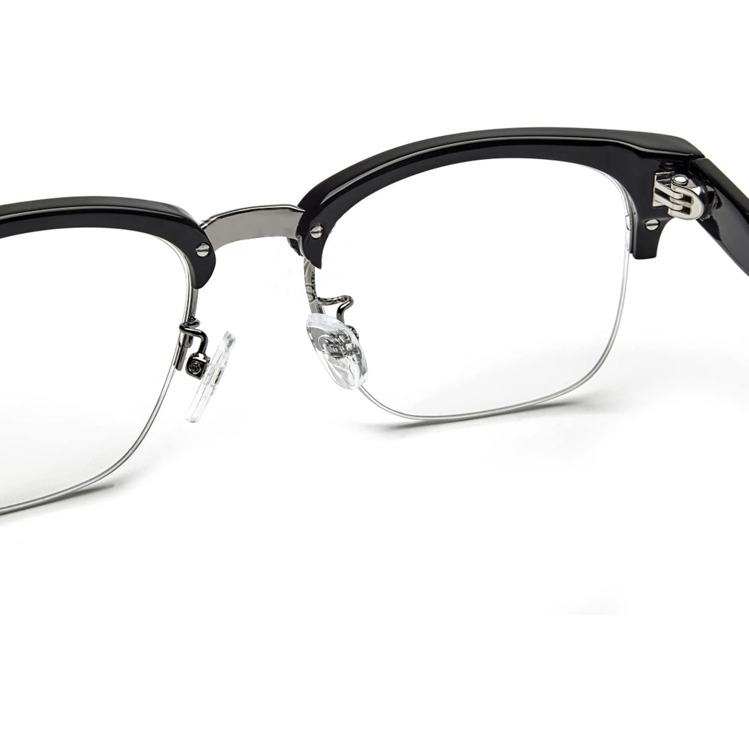 Eyewear showing nose pads compatibility for glasses and sunglasses