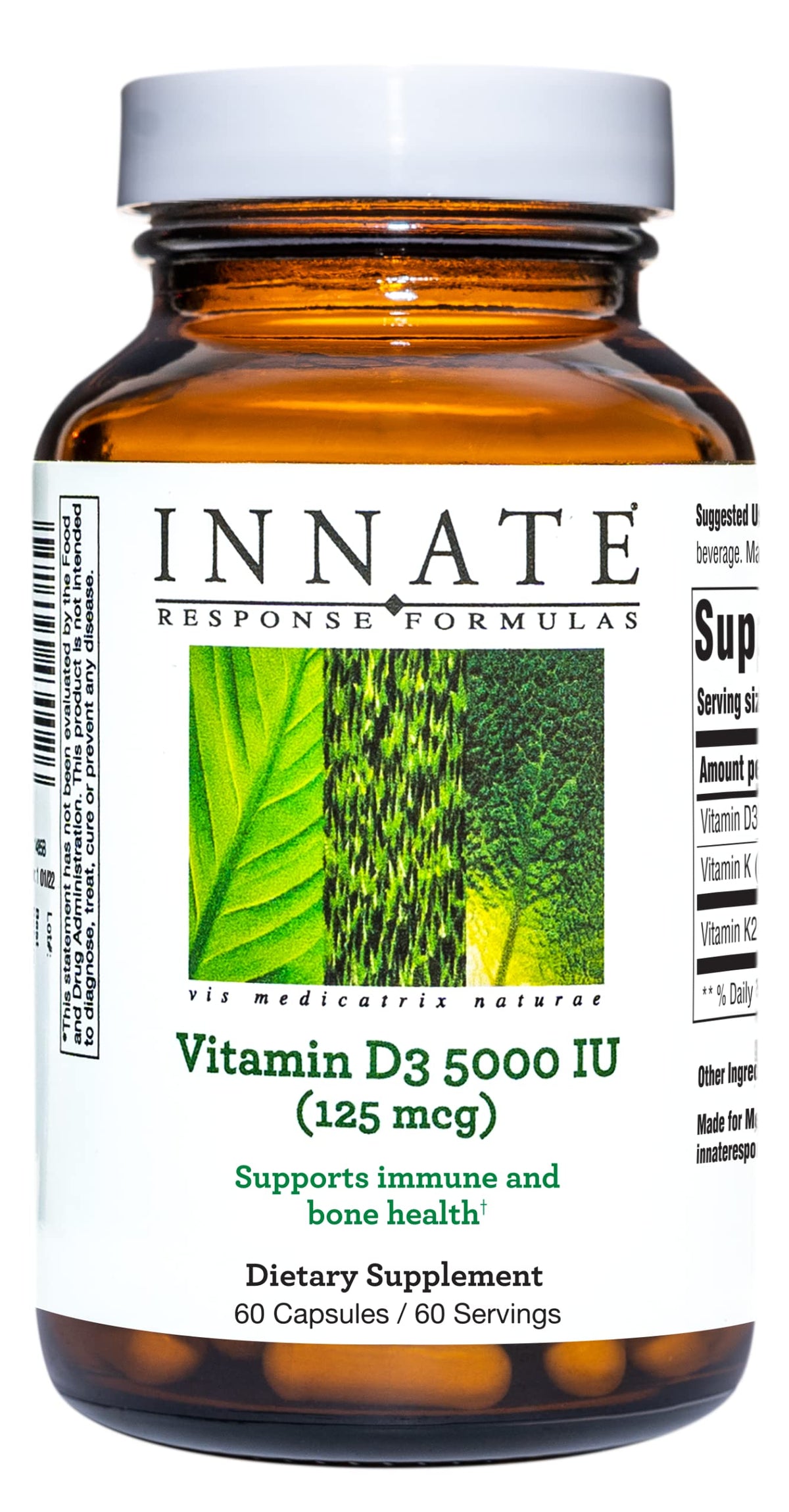 INNATE Vitamin D3 5000 IU bottle front view