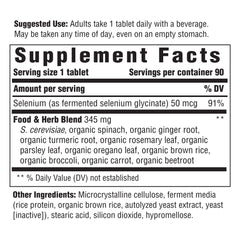 Innate Response Formulas Selenium bottle side reveals allergen-free, non-GMO formula for clean daily support.