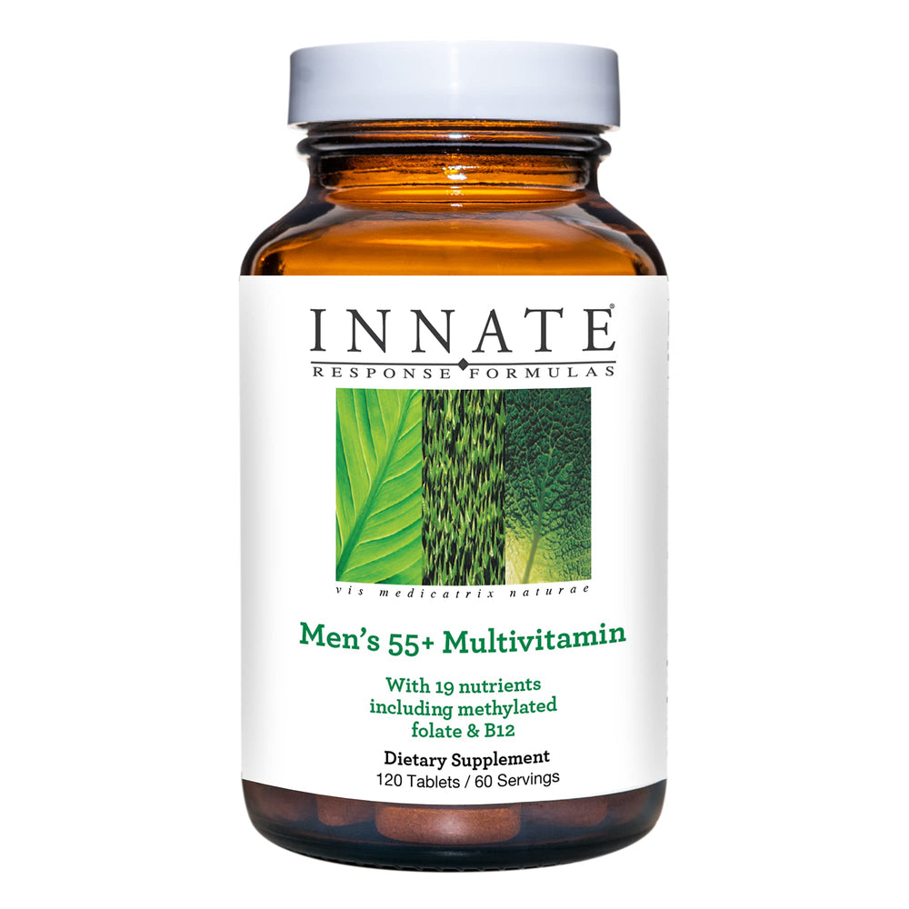 Front view of Innate Response Formulas Men’s 55+ Multivitamin bottle