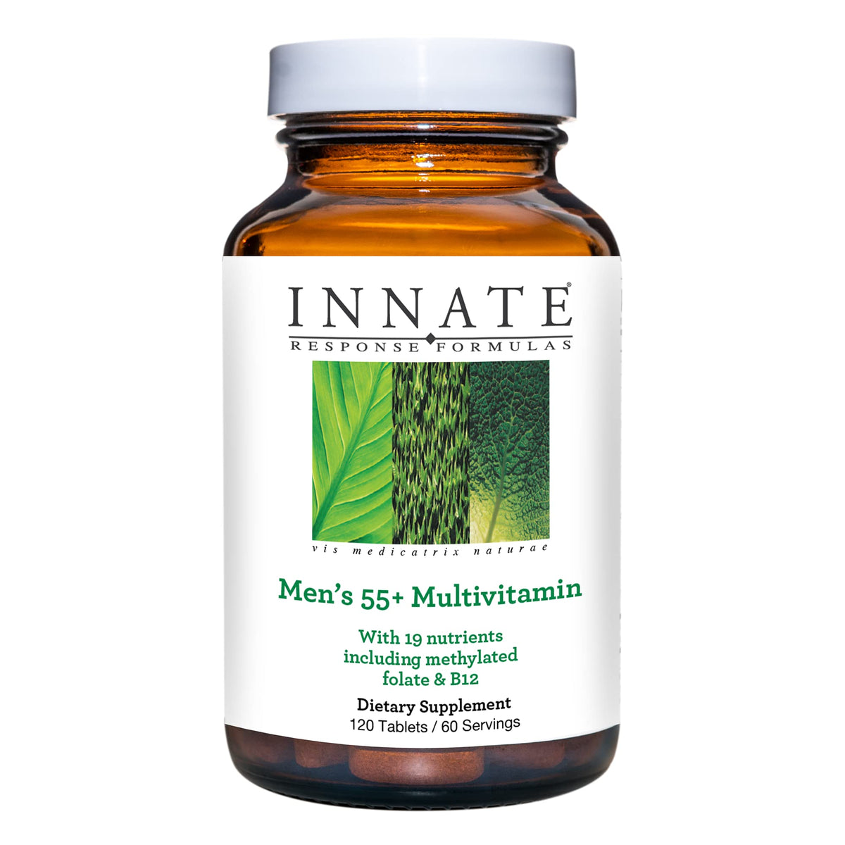 Front view of Innate Response Formulas Men’s 55+ Multivitamin bottle