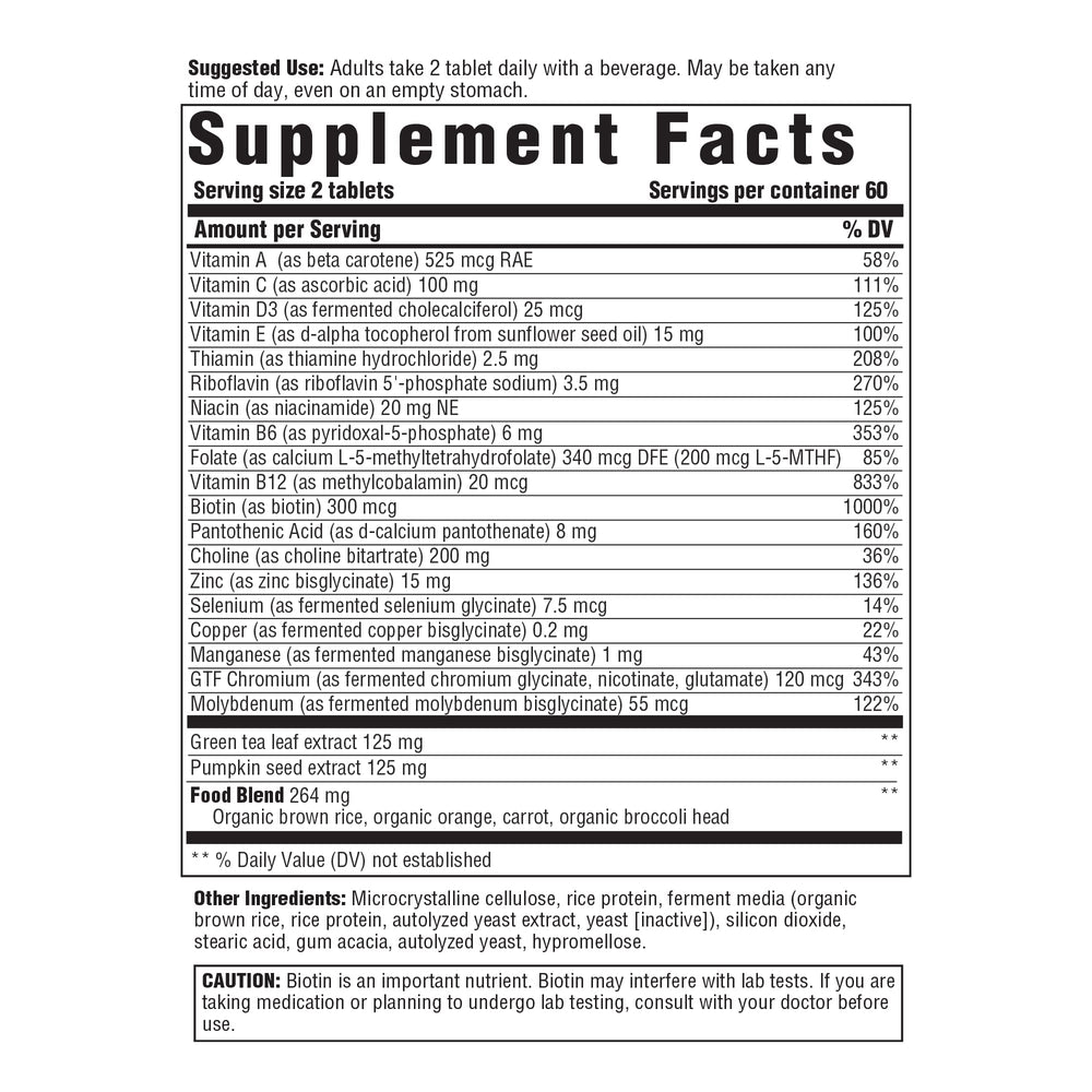 Close-up of bottle label highlighting 55+ formula