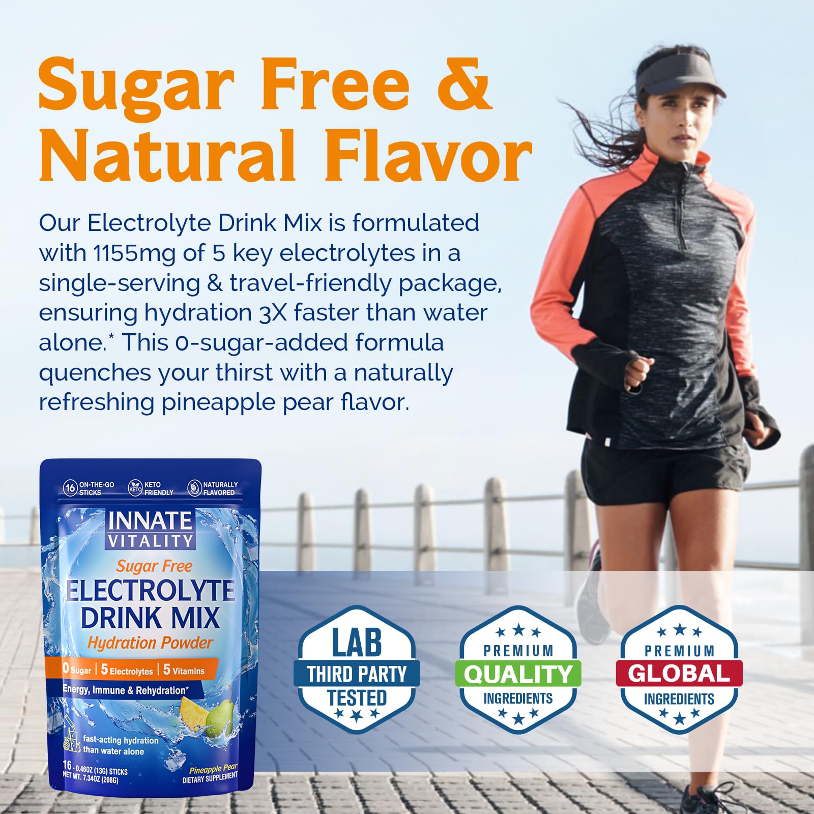 Innate Vitality packaging showing travel-friendly stickpacks