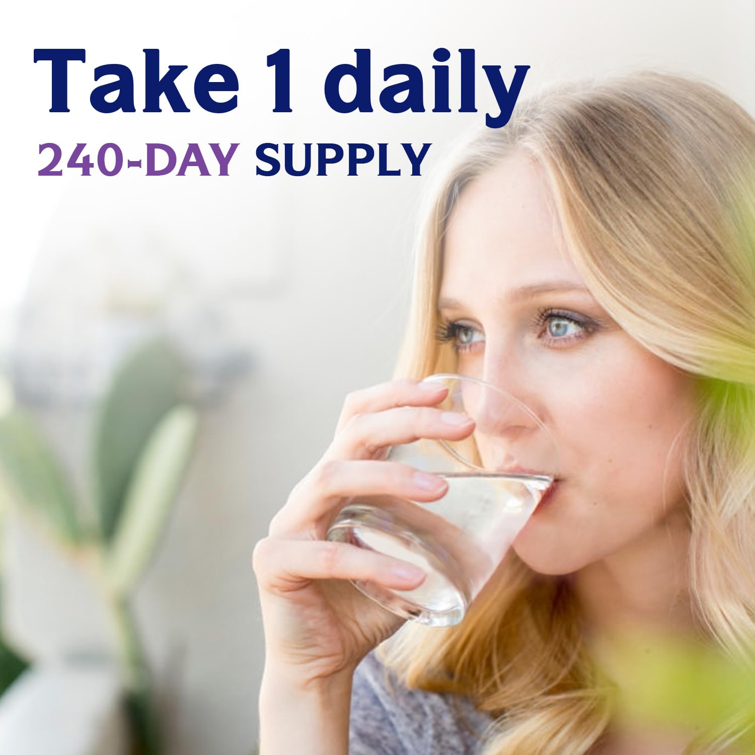 Bottle containing 240 vegan capsules