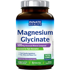 Innate Vitality Magnesium Glycinate 500mg bottle hero image